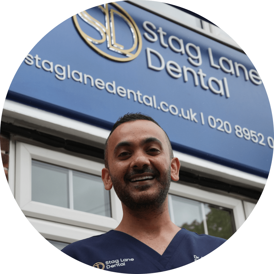 Dr Amit Devlukia with a patient
